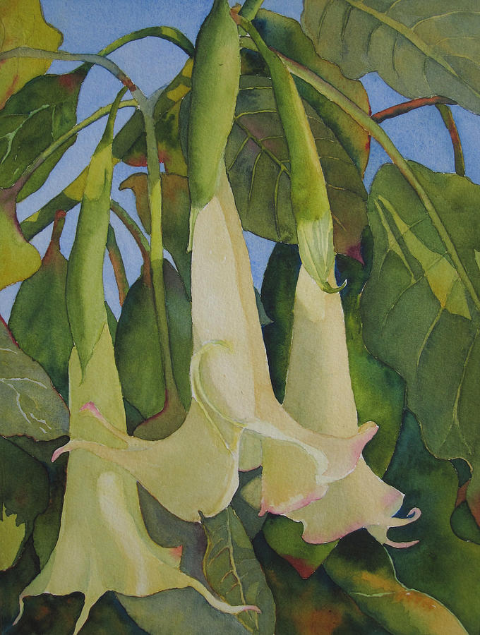 Angel Trumpets Painting - Angels by Judy Mercer
