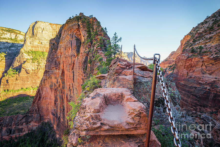 Zion National Park Photograph - Angels Landing Hiking Trail by JR Photography
