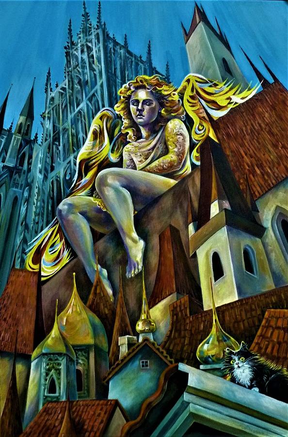 Angels of Prague. Painting by Anna Duyunova