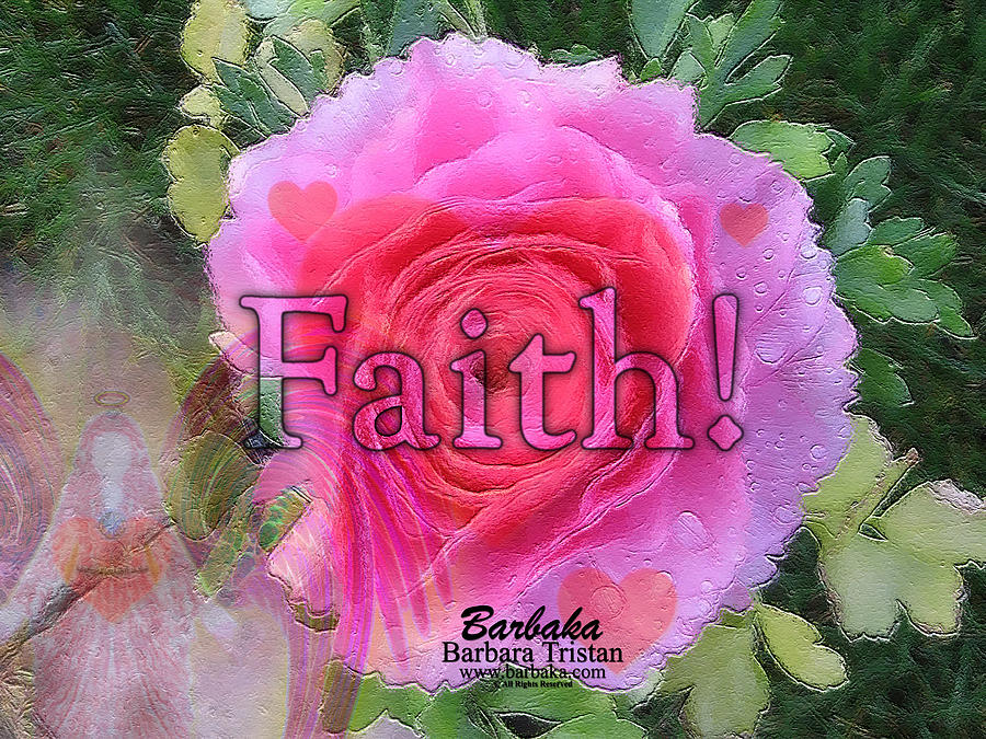 Angels Pink Rose of Faith Photograph by Barbara Tristan
