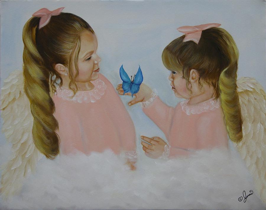 Angels with Wings Painting by Joni McPherson