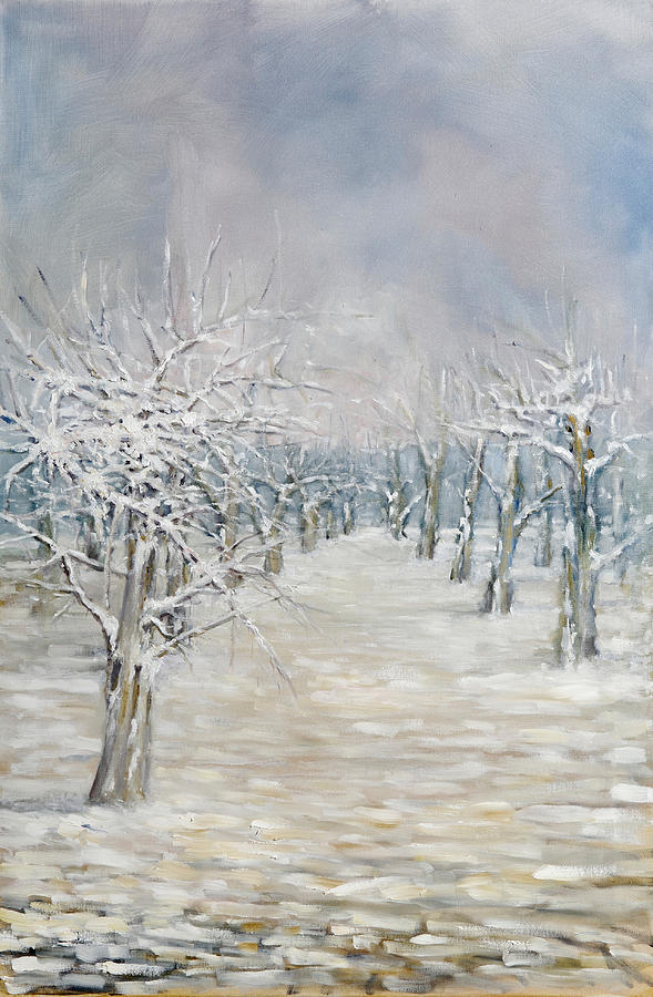 Angie's Pear Orchard Painting by Robert James Hacunda - Fine Art America