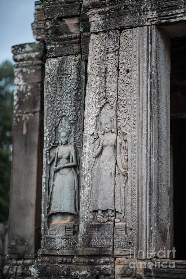 Angkor Apsaras Bas Relief Photograph by Mike Reid
