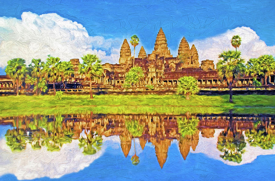Angkor Wat Mixed Media by Dennis Cox
