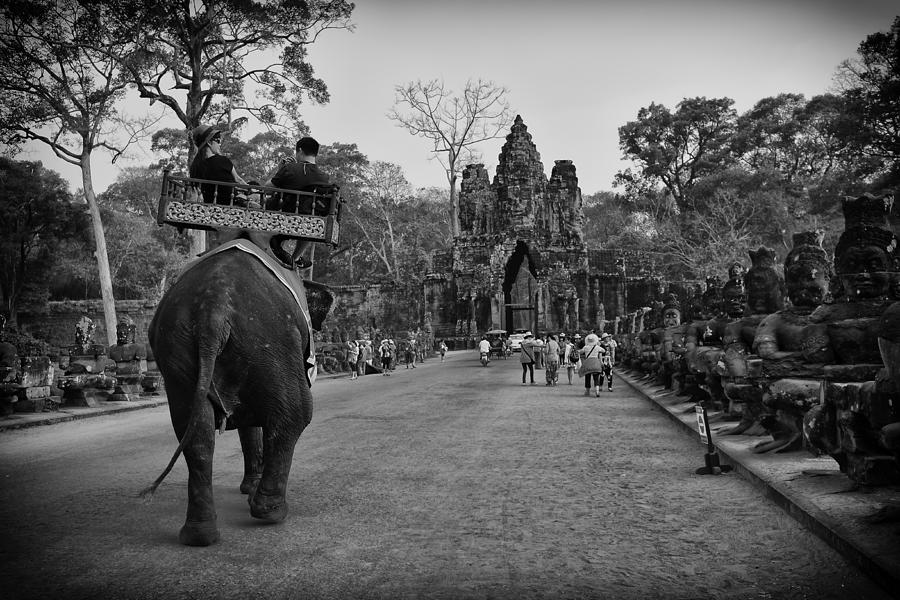 Angkor Wat Elephant Walk Photograph by David Longstreath
