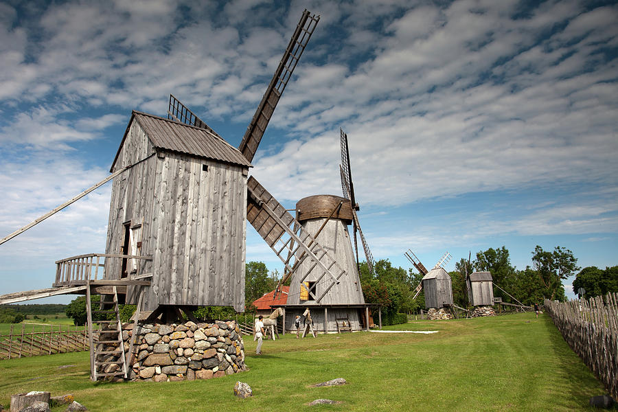 Angla Windmills Of Saaremaa Photograph