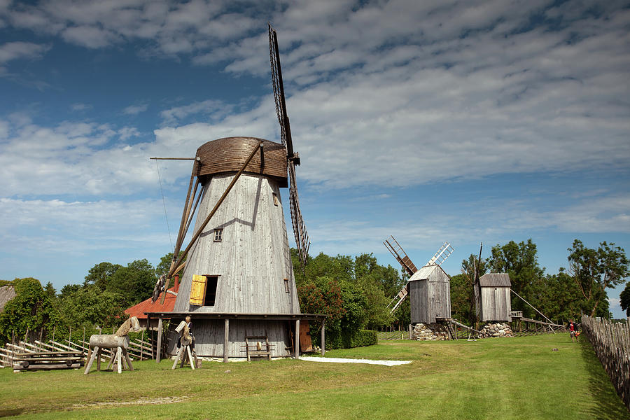 Angla Windmills of Saaremaa Photograph by Aivar Mikko