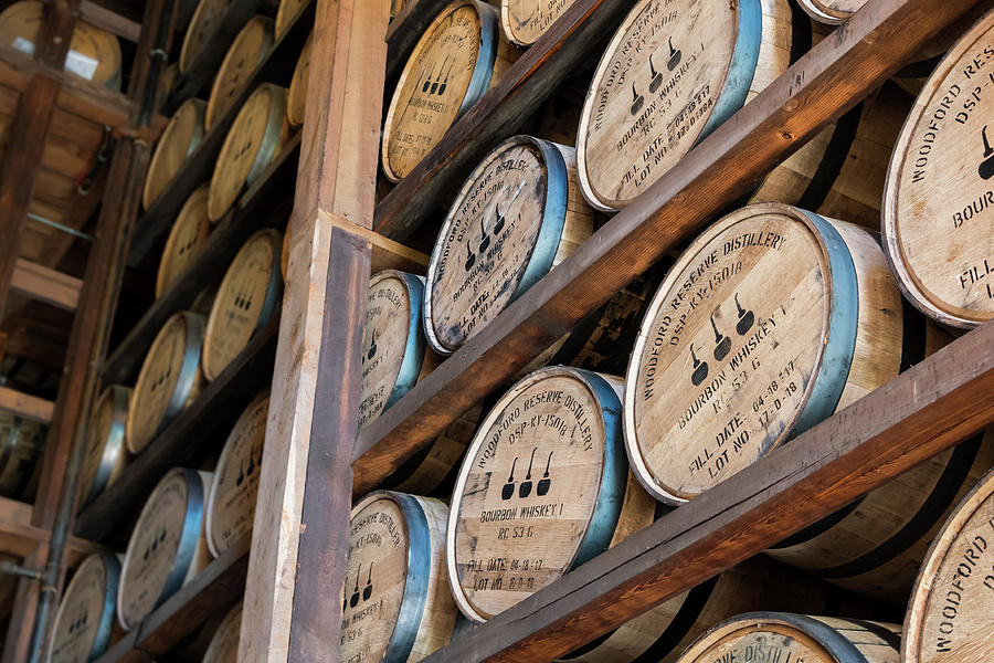 Angled View of Aging Bourbon at Woodford Reserve Photograph by Kelly VanDellen