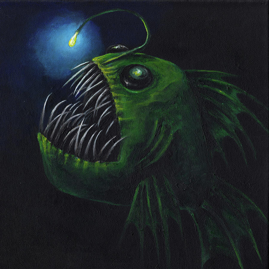 Angler Fish Painting by Alyssa Davis - Pixels