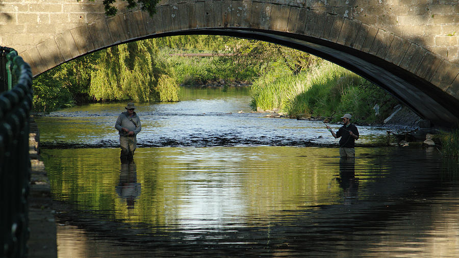 Anglers In The River Eden Photograph by Adrian Wale