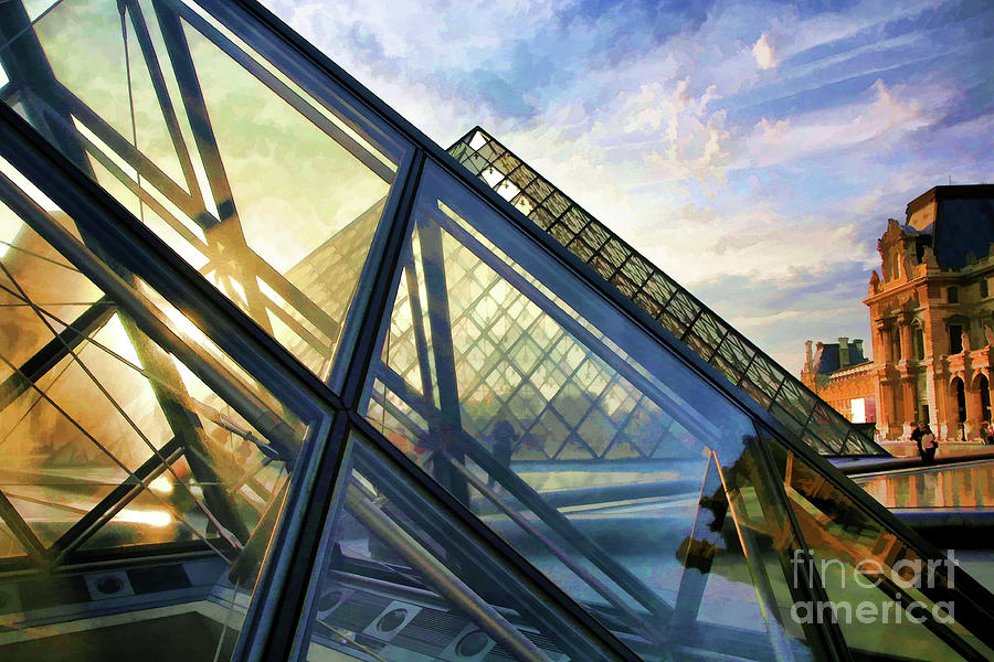 Angles Abstract The Louvre Paris  Photograph by Chuck Kuhn