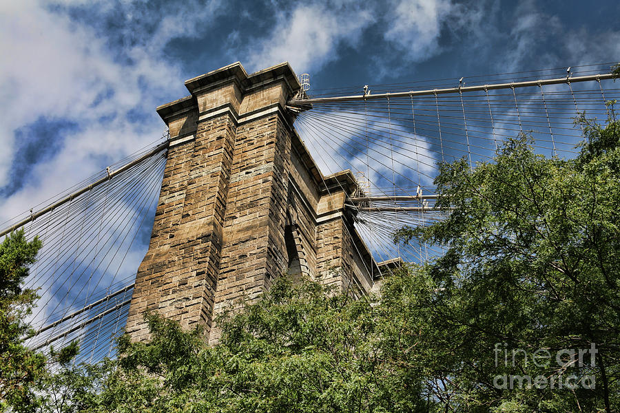 Angles Brooklyn Bridge New York  Photograph by Chuck Kuhn
