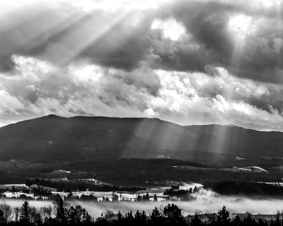 Angles on Rays of Winter BW Photograph by Tim Kirchoff