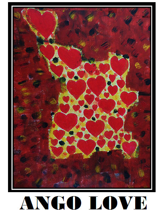 Hearts Painting - Ango Love by Antonia Pascoal