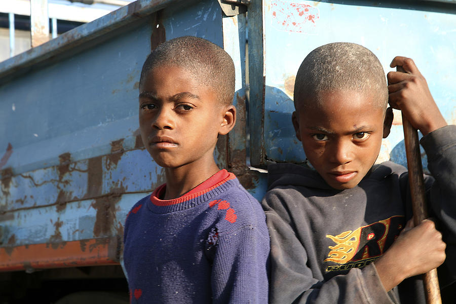 Angolan boys Photograph by Marcus Best