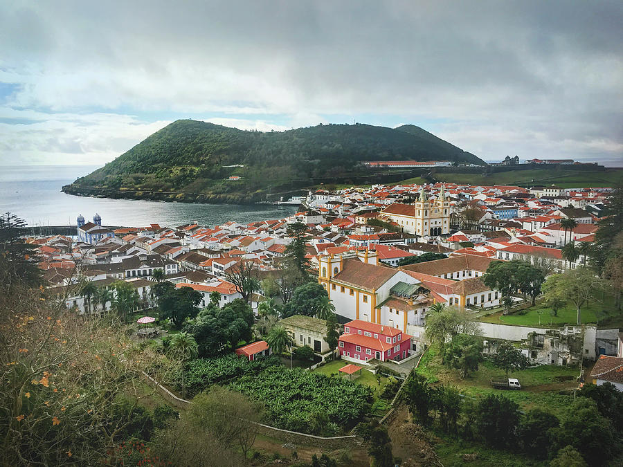 Angra do Heroismo and Monte Brasil, Terceira Island Photograph by Kelly Hazel