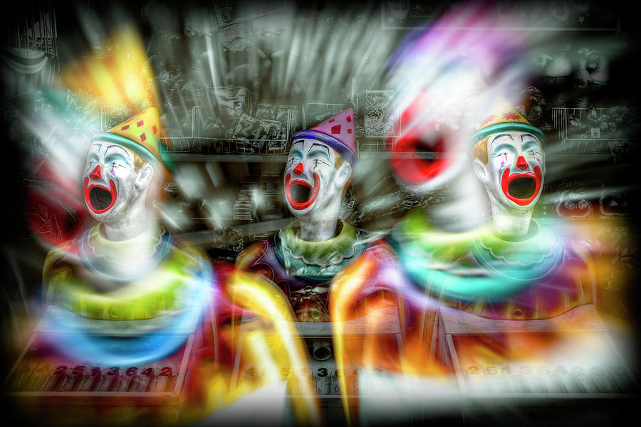Abstract Photograph - Angry Clowns by Wayne Sherriff