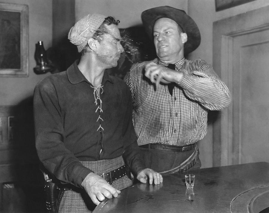 Angry Cowboy In A Bar Photograph by Underwood Archives