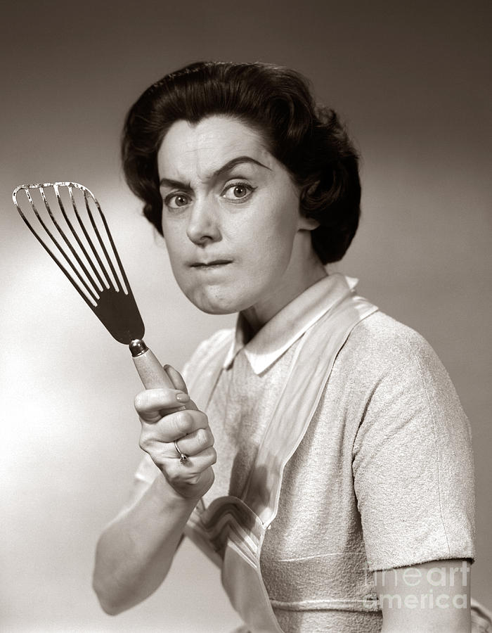 Angry Housewife, C.1950s-60s Photograph by H. Armstrong Roberts/ClassicStock