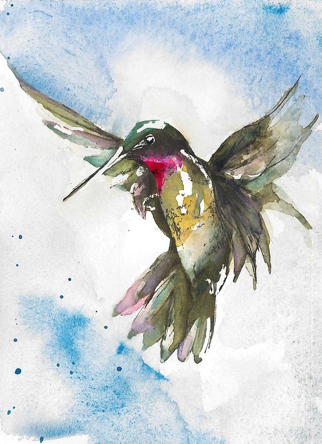 Angry Hummingbird Painting by Norah Daily