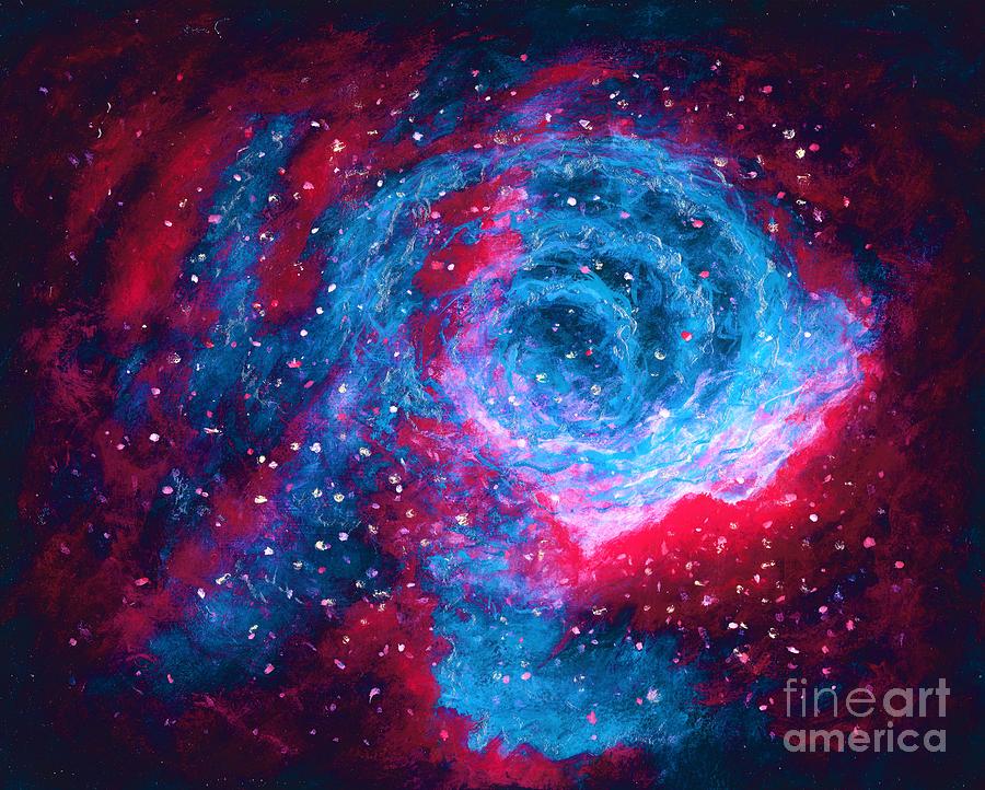 Angry Nebula  Painting by Allison Constantino