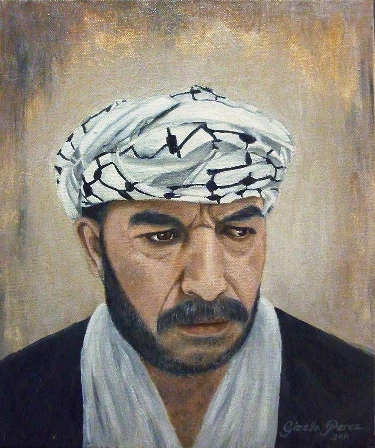 Palestinian Painting - Angry Palestinian by Gizelle Perez