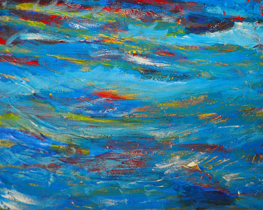 Angry Sea Abstract Painting by Stacie Siemsen