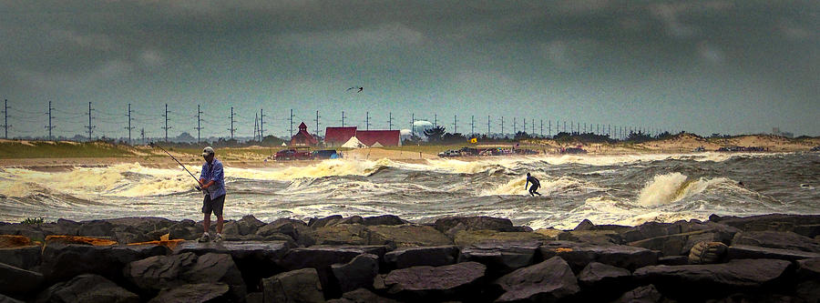 Angry Surf at Indian River Inlet Photograph by Bill Swartwout