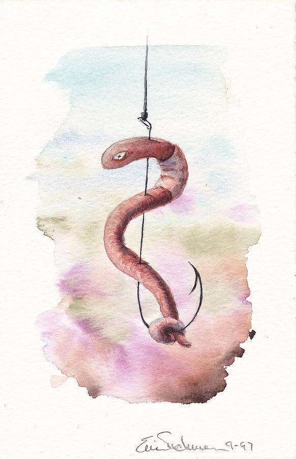 Angry Worm Painting by Eric Suchman