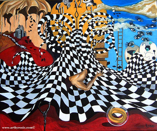Surreal Painting - Angst by Rosie Harper Surreal Painting - Angst by Rosie Harper
