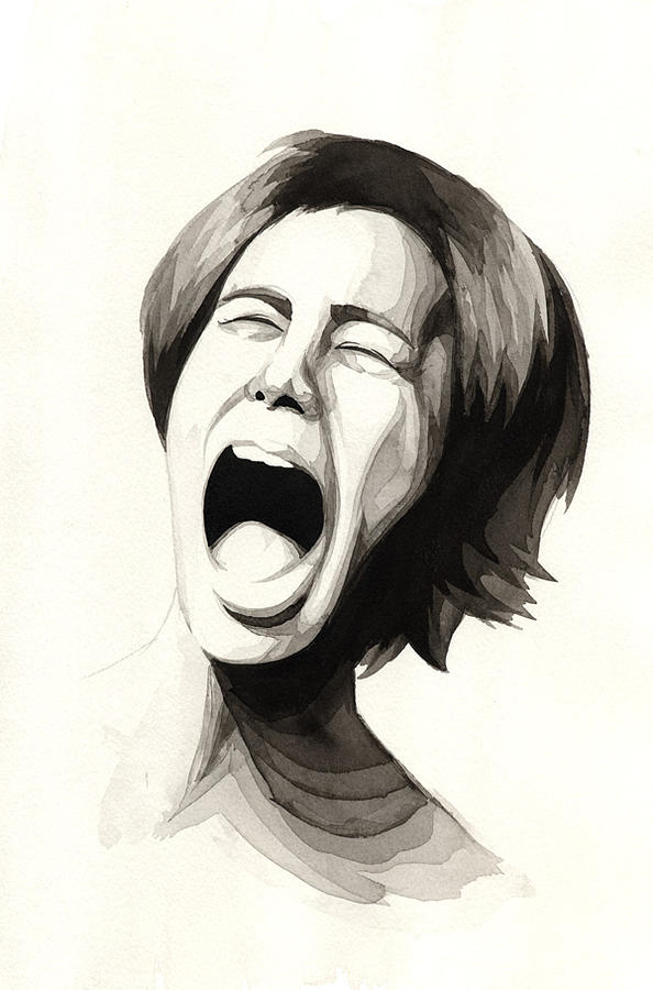 Portrait Painting - Anguish #3 by James Taylor