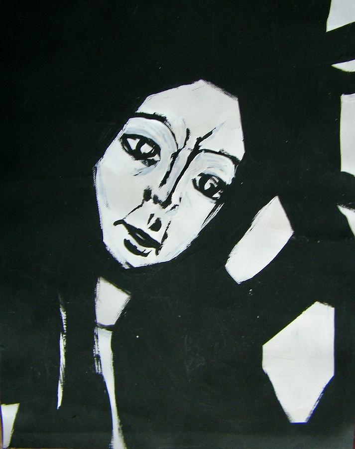 Angular Beauty in Black and White Painting by Judith Redman