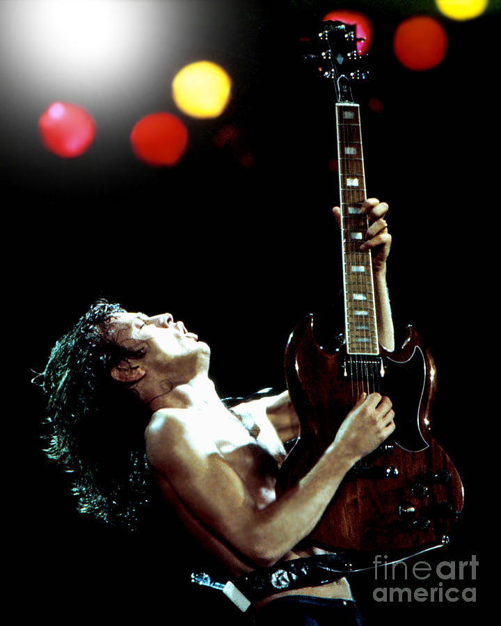 Music Photograph - Angus Young AC/DC - 53 by Vintage Rock Photos