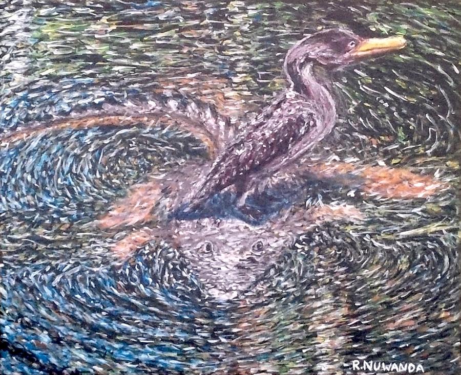 Everglades National Park Painting - Anhinga Everglades Look Out by Robbie Potter
