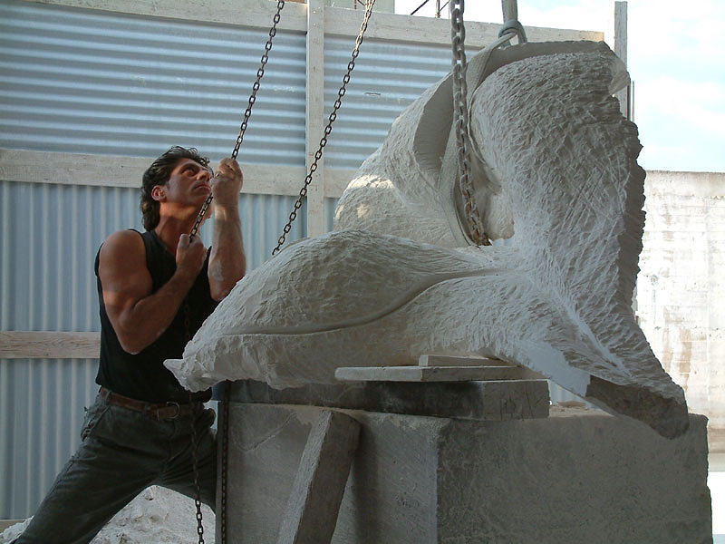 Stone Sculpture - anima work in progres esposizione alla notte bianca di Bitonto BA Italiia by Emanuele Rubini