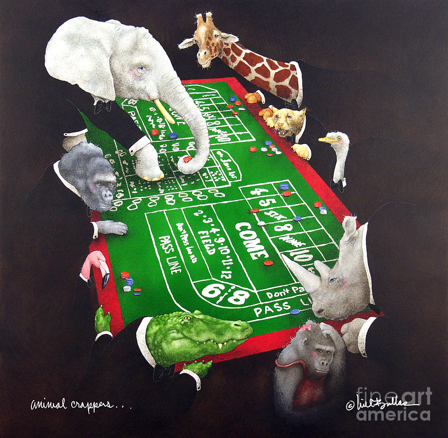 Ostrich Painting - Animal Crappers... by Will Bullas