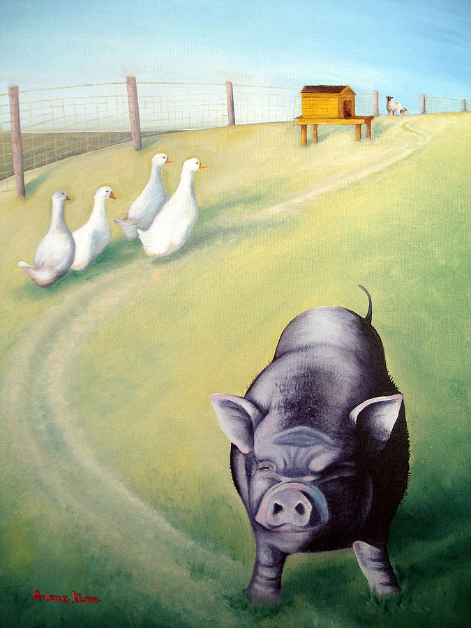 Animal Farm Painting by Arlene Kline