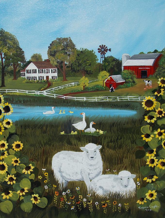 Animal Farm Painting by Virginia Coyle