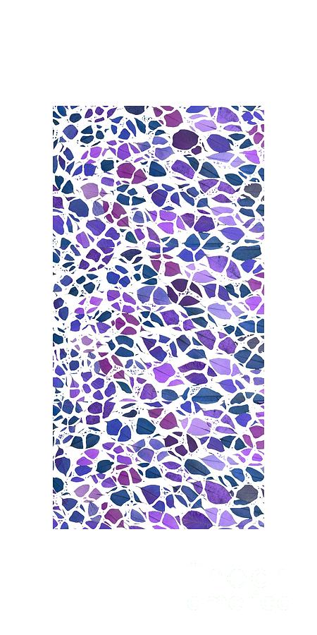 Animal Leaves Purple Phone Case Painting by Edward Fielding