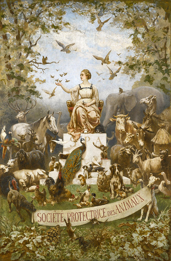 Animal Protection Society Painting by Jules Didier