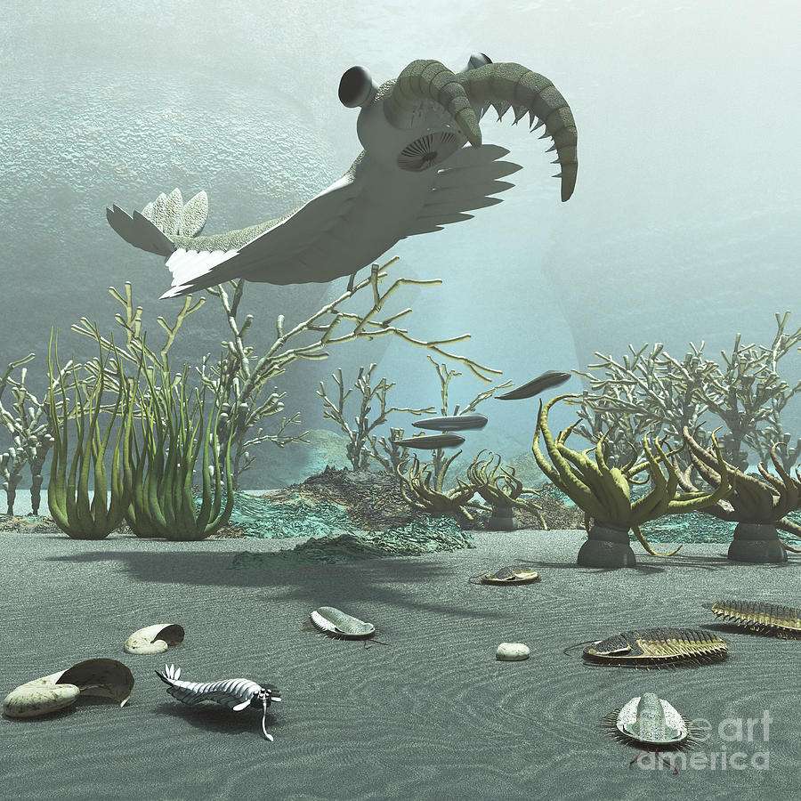 Dinosaur Digital Art - Animals And Floral Life by Arthur Dorety