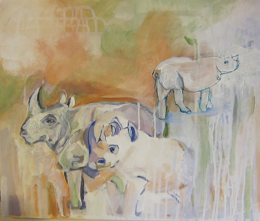 Animals From Another Time Painting by Colette Wirz