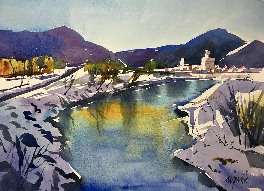 Animas Painting - Animas River at Durango Colorado by Ugljesa Janjic