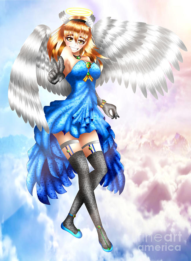 anime angel drawings