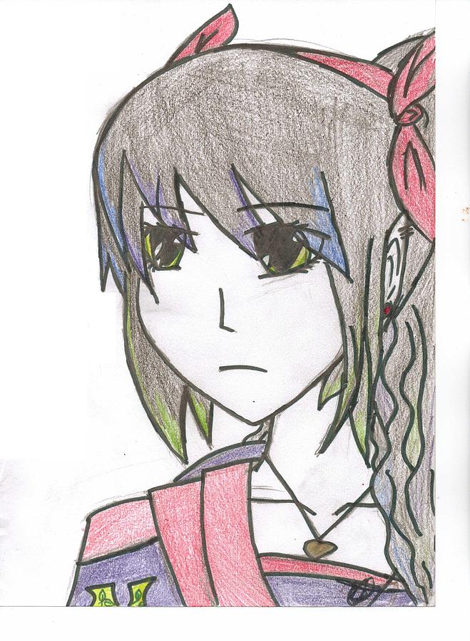 Anime Teen Drawing by Cassaundra Cluth