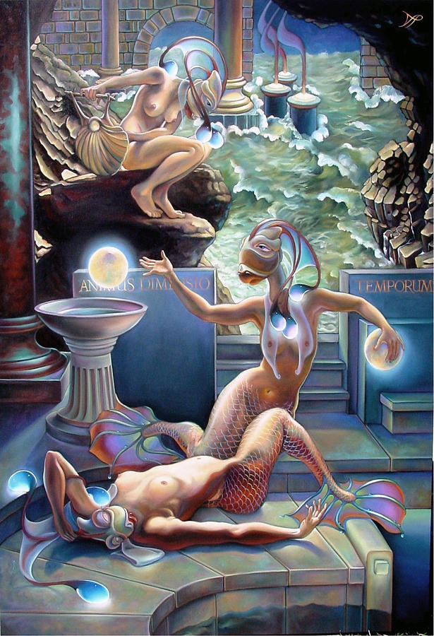 Mermaid Painting - Animus Dimensio Temporum by Patrick Anthony Pierson