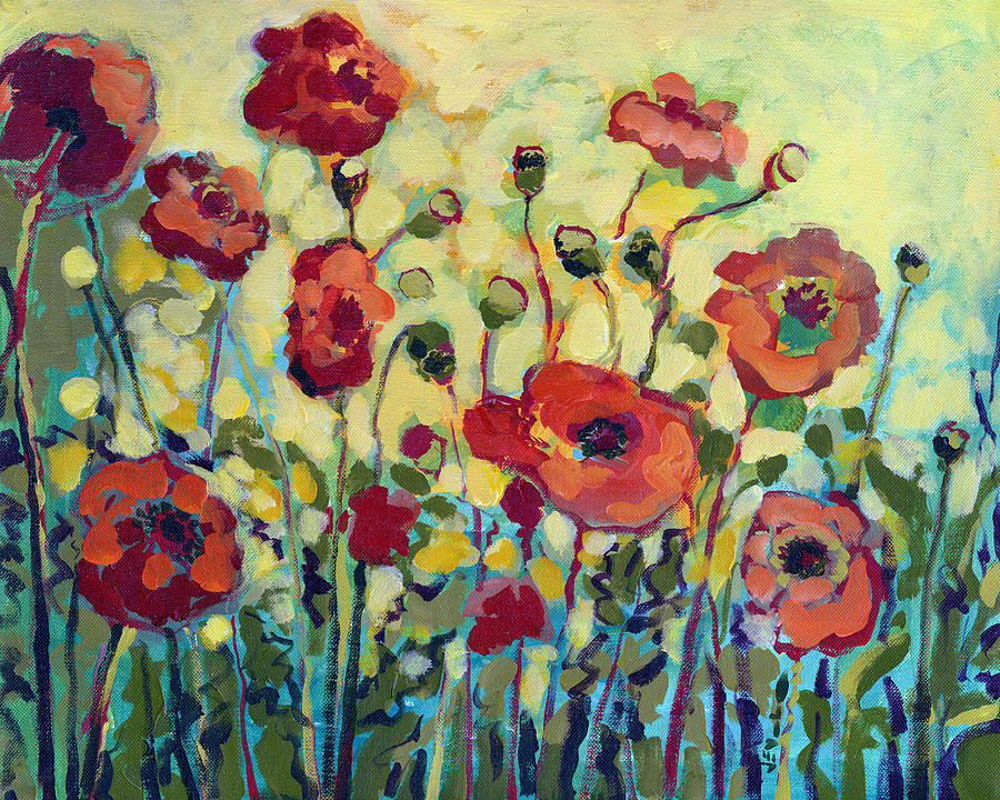 Poppy Painting - Anitas Poppies by Jennifer Lommers