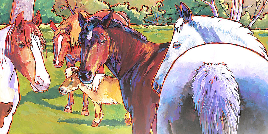 Anjelica Hustons Horses Painting by Nadi Spencer