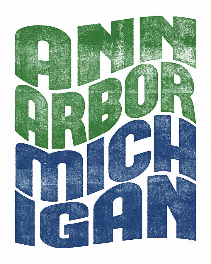 Ann Arbor Michigan Poster Digital Art by Flo Karp
