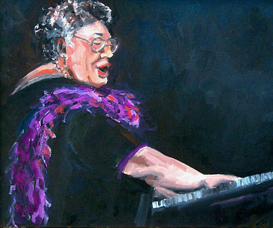 Ann Rabson-Music Makin Mama Painting by Jackie Merritt
